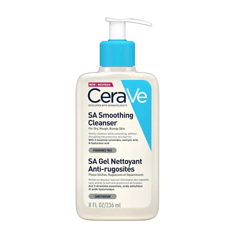 CeraVe SA Smoothing Cleanser 236ml / 8oz - Gel Cleanser for Dry, Rough, Bumpy Skin with Salicylic Acid & Ceramides